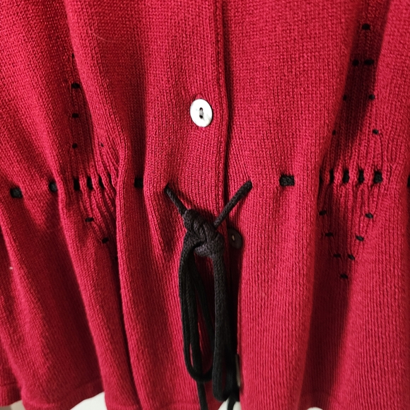Red Holiday Cardigan - Picture 4 of 5